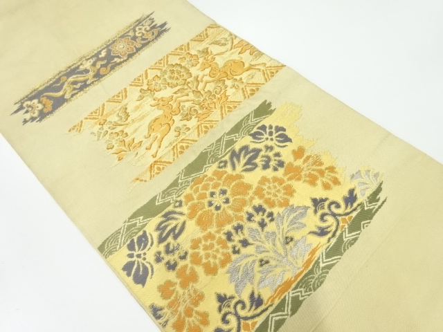JAPANESE KIMONO / ANTIQUE FUKURO OBI / 